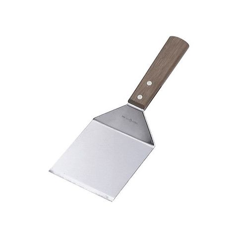 Griddle Scraper with Wood Handle - 95x110mm