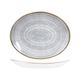Oval Coupe Plate 317x255mm CHURCHILL "Studio" Stone Grey
