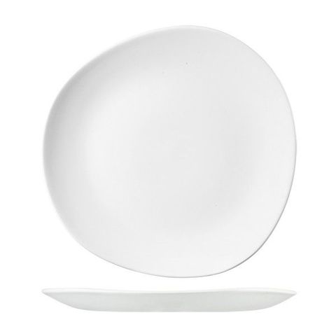 Organic Round Plate 286mm CHURCHILL "Trace" White