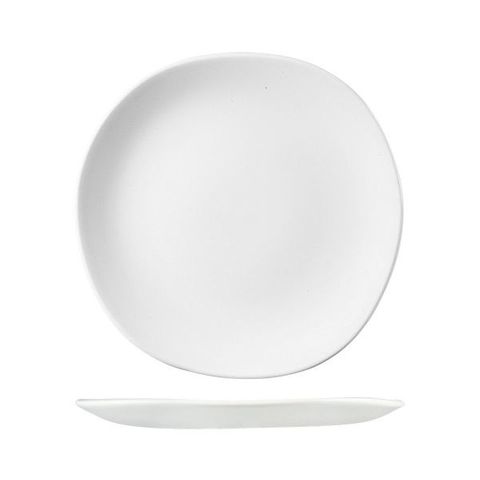 Organic Round Plate 264mm CHURCHILL "Trace" White