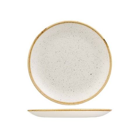 Round Coupe Plate 217mm CHURCHILL "Stonecast" Barley White