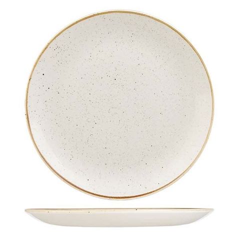 Round Coupe Plate 288mm CHURCHILL "Stonecast" Barley White