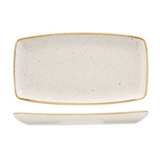 Oblong Plate 350x185mm CHURCHILL "Stonecast" Barley White