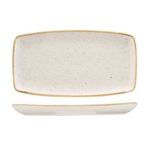 Oblong Plate 350x185mm CHURCHILL "Stonecast" Barley White