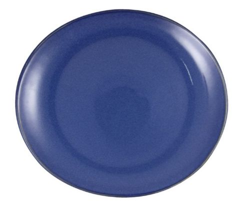 ARTISTICA Oval Plate 295x250mm Reactive Blue
