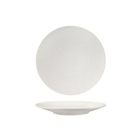 Round Coupe Plate 205mm LUZERNE ZEN White Swirl