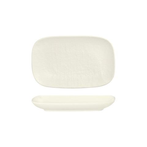Oblong Plate 265x165mm LUZERNE LINEN White