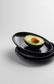 Round Flat Coupe Plate 180mm LUZERNE LINEN Black