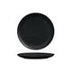 Round Flat Coupe Plate 210mm LUZERNE LINEN Black