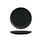 Round Flat Coupe Plate 210mm LUZERNE LINEN Black