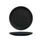 Round Flat Coupe Plate 260mm LUZERNE LINEN Black