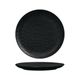Round Flat Coupe Plate 285mm LUZERNE LINEN Black