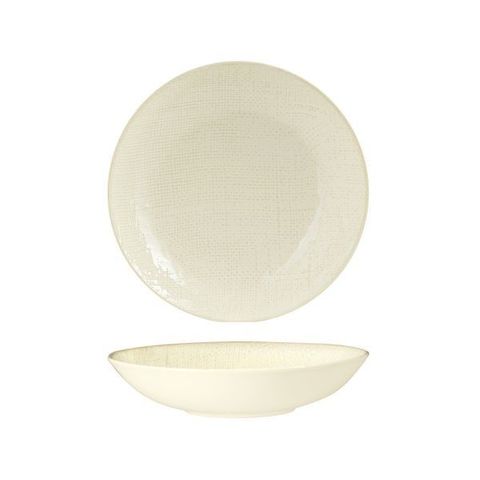 Round Share Bowl 230mm/1100ml LUZERNE LINEN Reactive White