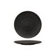 Round Flate Coupe Plate 205mm LUZERNE LAVA Black