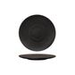Round Flate Coupe Plate 205mm LUZERNE LAVA Black