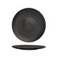 Round Flate Coupe Plate 275mm LUZERNE LAVA Black