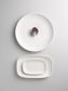 Round Flat Coupe Plate 180mm LUZERNE LINEN White