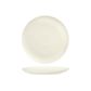 Round Flat Coupe Plate 210mm LUZERNE LINEN White