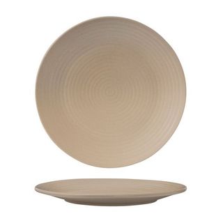 Round Coupe Plate - Ribbed 265mm ZUMA Sand