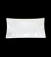 10'' Rectangle Striped Edge Plate 255cm LUMAS SNOW WHITE