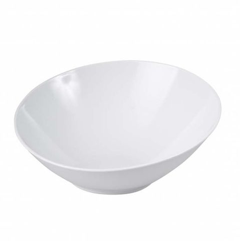 Melamine Slant Bowl 210mm RYNER White