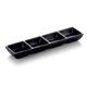 11'' Melamine Sauce Dish 4 Division 28.2x7.2x3cm Matt Black