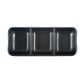 7.6'' Melamine Sauce Dish with 3 Compartments 19.4x8.4x2.9cm Matt Black