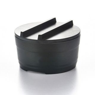 6'' Melamine Round Bowl with Lid 15x7.5cm Matt Black