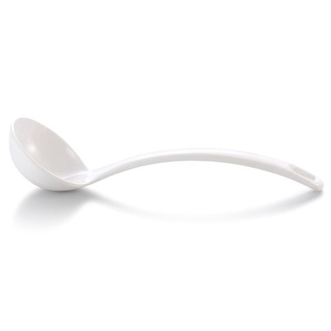 7'' Melamine Small Soup Spoon 17.8x6.2cm White