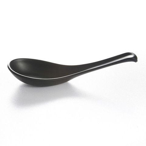 5.8'' Melamine Japanese Soup Spoon 14.7x4cm Matt Black