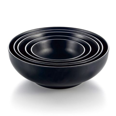 Melamine Noodle Bowl 21.5x7.5cm Matt Black