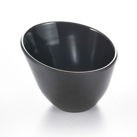 Melamine Sloping Dish 14x10.5x9cm Matt Black