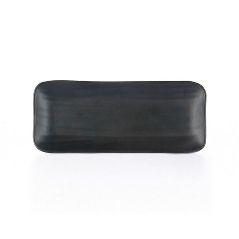 11'' Melamine Rectangular Plate 27.5x11.5x2.4cm Matte Black