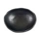 5'' Melamine Oval Footed Plate 12.5x9.5x3.5cm Matt Black