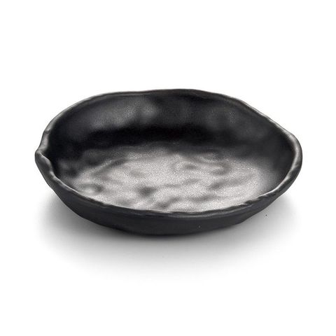 6.5'' Melamine Round Deep Plate Matt Black