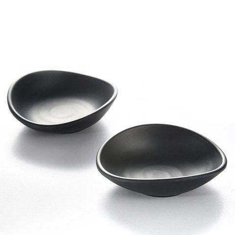 5'' Melamine Oval Dish 12.9x11.1x3.6cm Matt Black