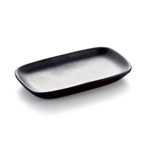 6.15'' Melamine Rectangular Dish 15.5x9x2cm Matt Black