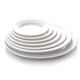 9'' Melamine Round Wide Rim Plate White