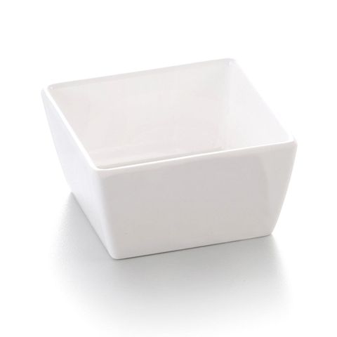 3.5'' Melamine Square Tapered Bowl 7.5x7.5x4cm White