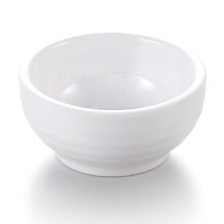 3.5'' Melamine Round Ribbed Bowl 9x4.3cm White