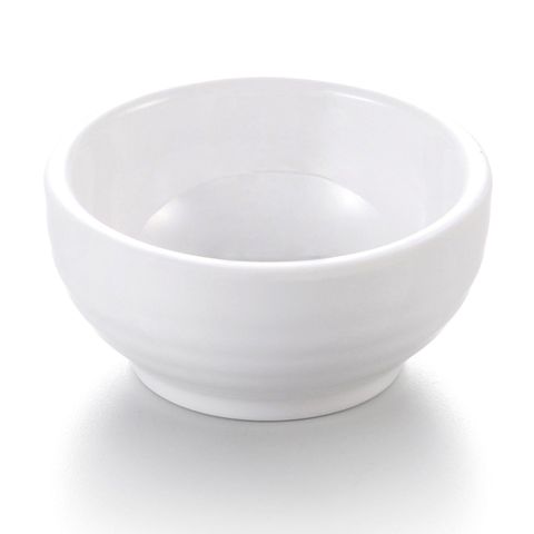 3.5'' Melamine Round Ribbed Bowl 9x4.3cm White