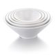 5'' Melamine Round Ribbed Conical Bowl with Foot White