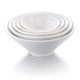 6'' Melamine Round Ribbed Conical Bowl with Foot White