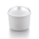 4'' Melamine Round Straight Soup Bowl with Lid10x7.5cm White