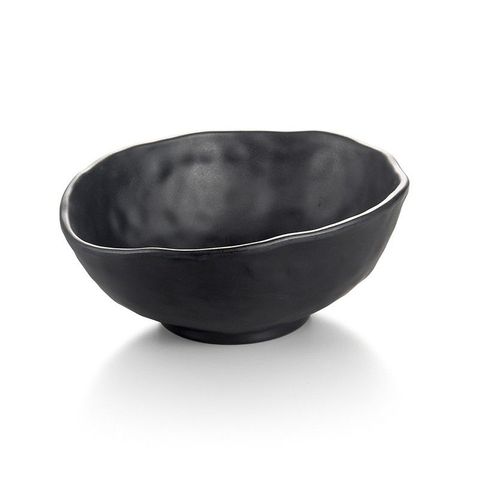 9.5'' Melamine Oval Bowl 24x21x9cm Matt Black