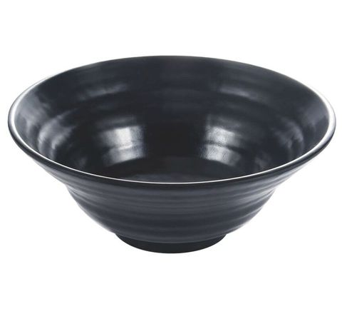 9.75'' Melamine Round Deep Rimmed Bowl 24.7x9.5cm Matt Black