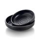 4.5'' Round Ribbed Shallow Bowl 11.5x11.5x3cm Matte Black