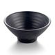 4.7'' Round Ribbed Bowl with Foot 12x12x5.3cm Matte Black