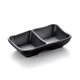 5'' Sauce Dish with 2 Compartments 12.8x8.3x2.3cm Matte Black