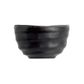 4'' Melamine Round Ribbed Bowl 20x8.4cm Matt Black